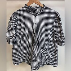 Black and White Gingham Shirt XXL
